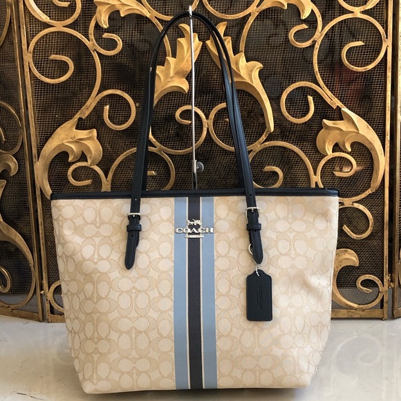 NWT Coach Signature city zip tote&LG wallet - Picture 2 of 8